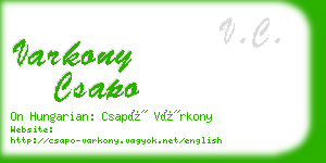 varkony csapo business card